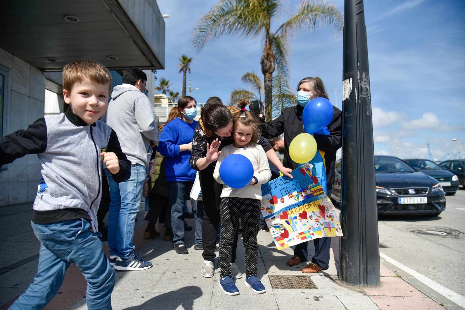 Llegada de las primeras familias de refugiados ucranianos a Algeciras