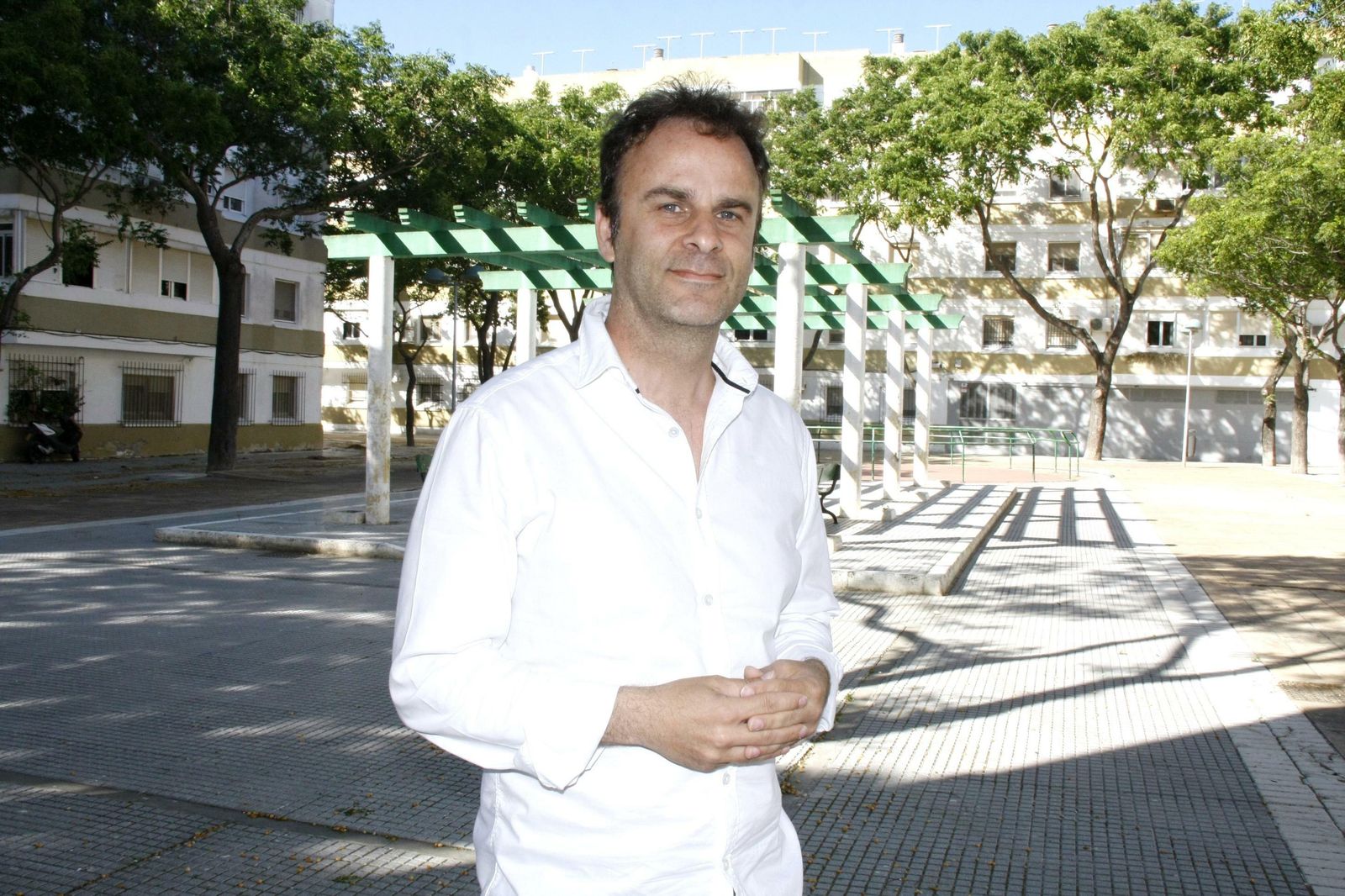 Alejandro Gutiérrez en la plaza de La Jara, en El Tejar.