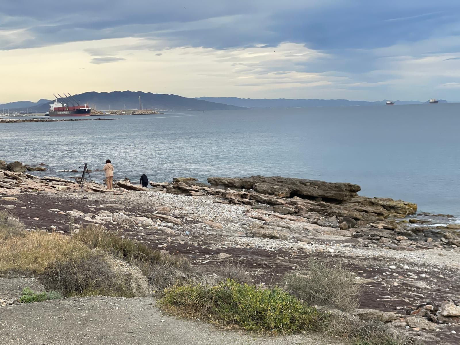 Lugar exacto en el que se encontró el cuerpo del pequeño fallecido entre Mojácar y Garrucha.