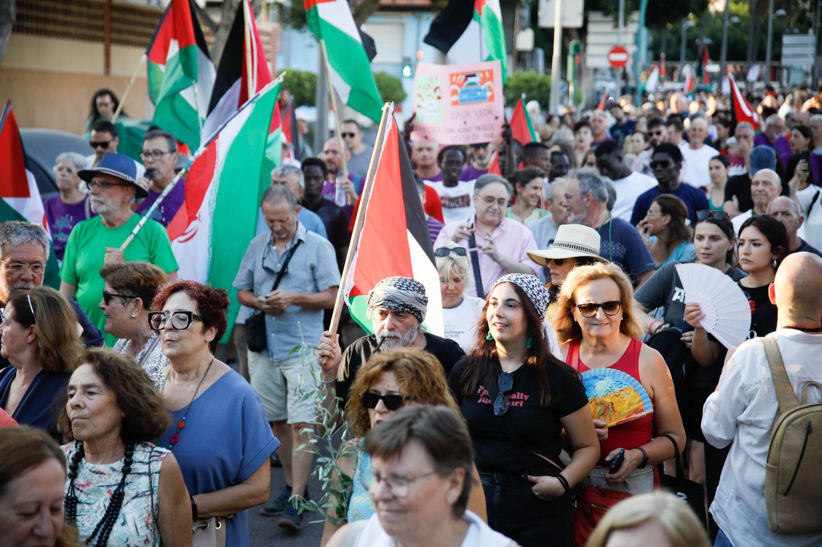 Imágenes de la manifestación en Almería por el genocidio en Palestina