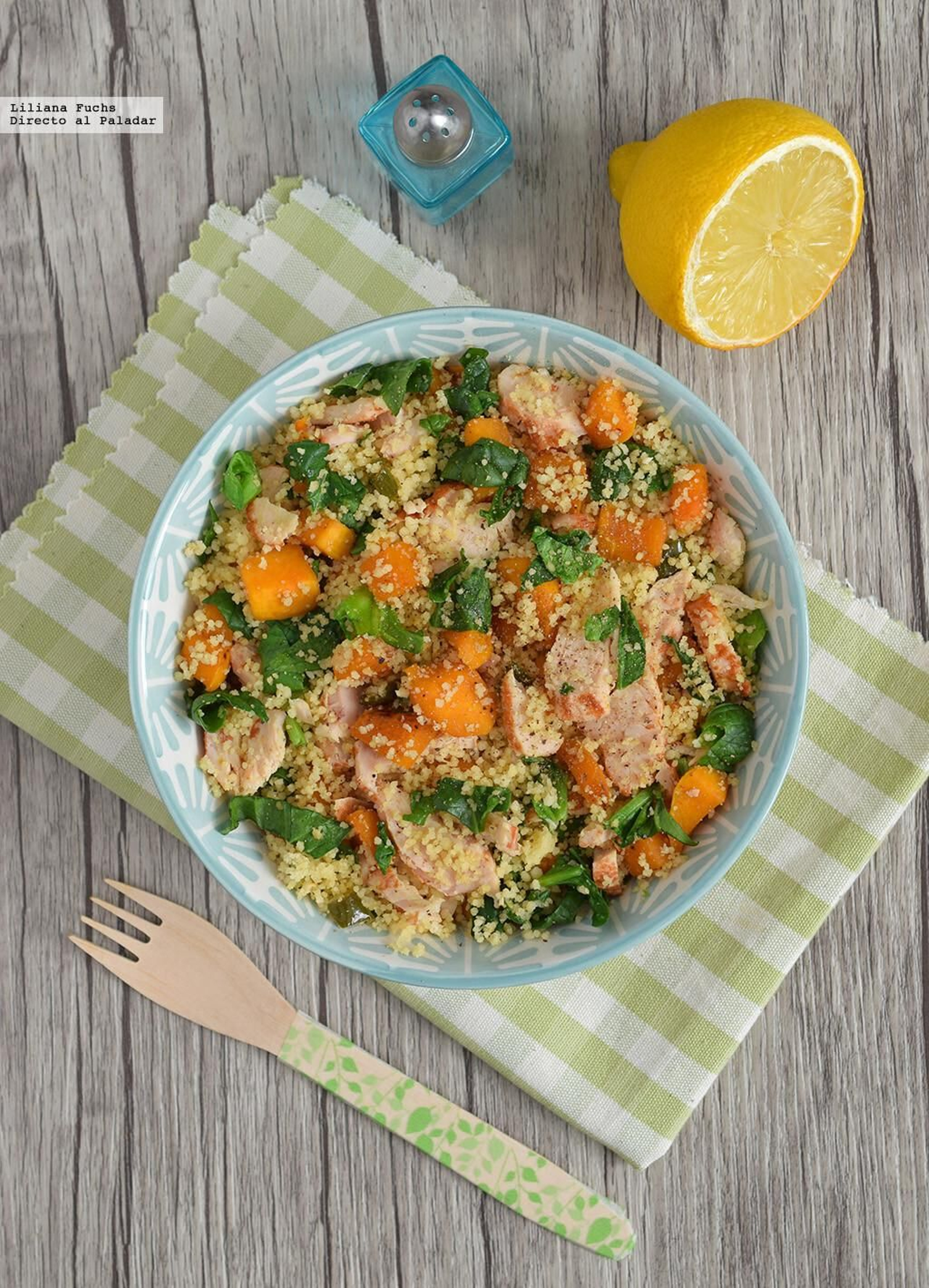 Cuscús con pollo y calabaza