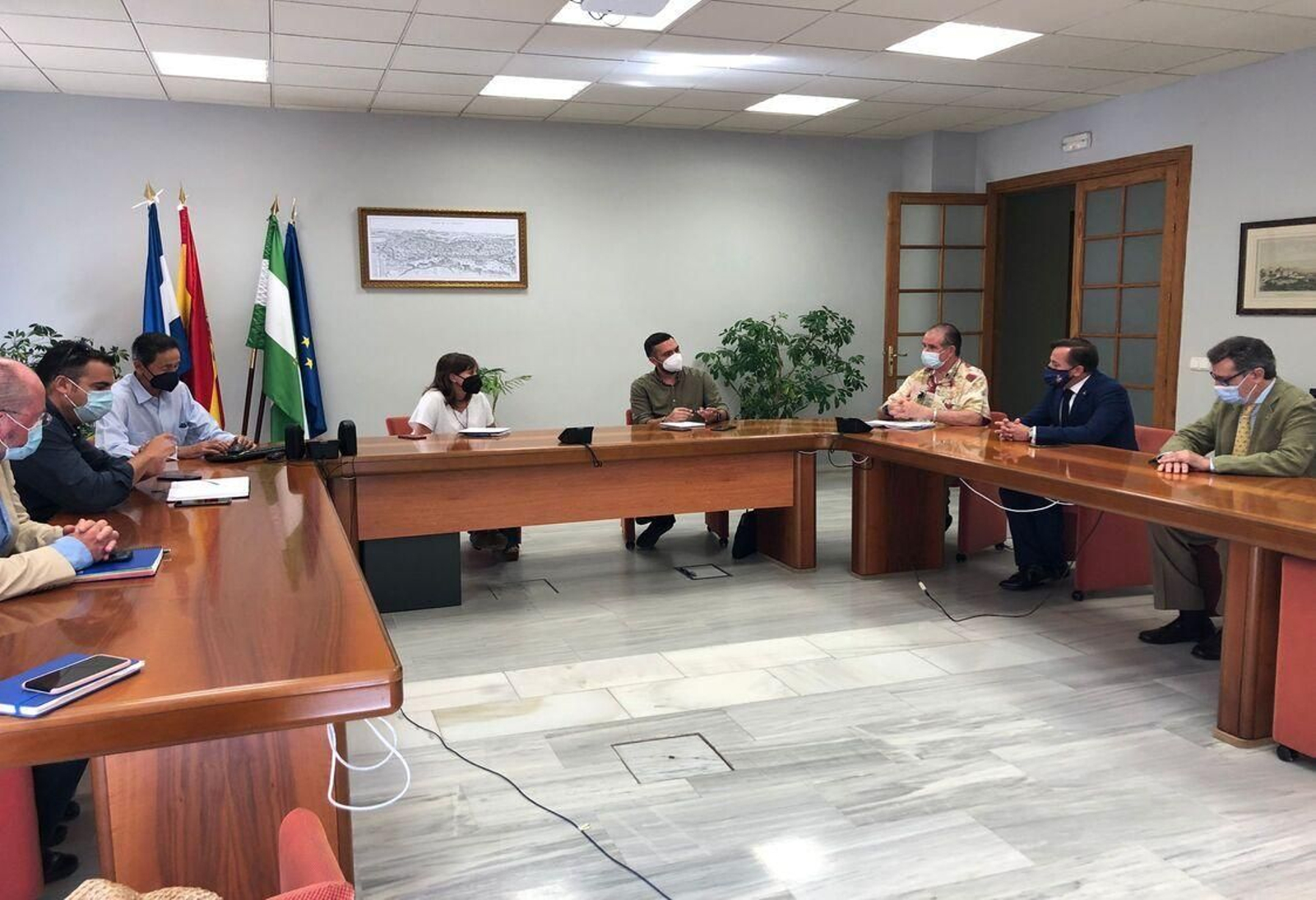 Imagen de la reunión celebrada en el Ayuntamiento.