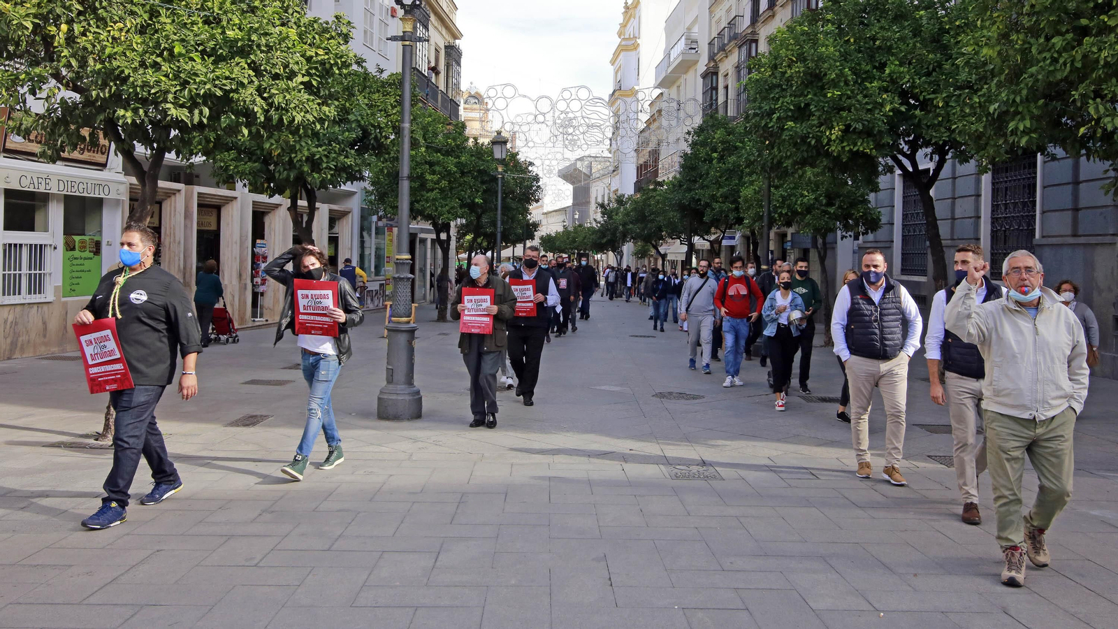 Imágenes de la concentración de hosteleros