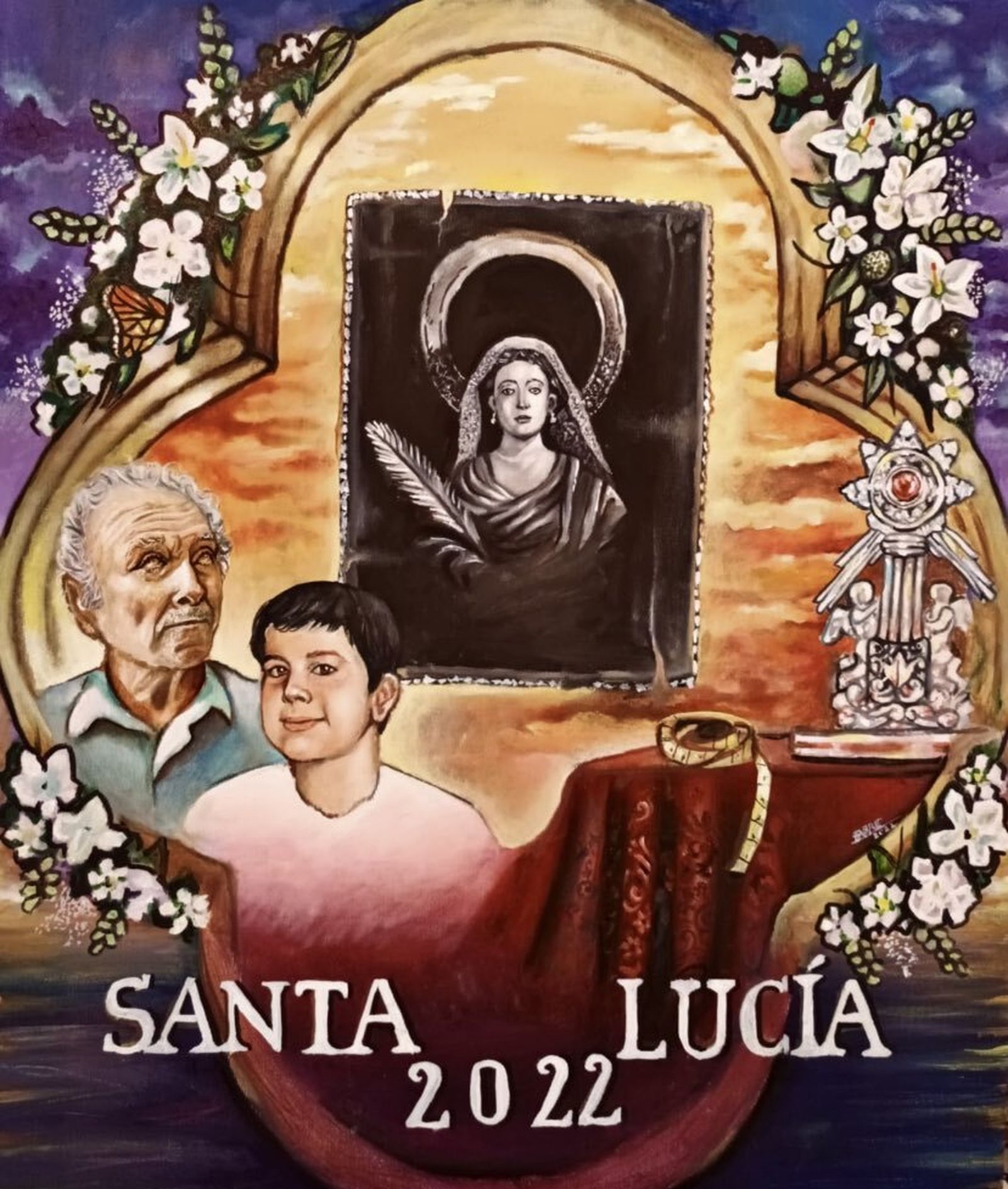 Cartel de la salida procesional de Santa Lucía 2022