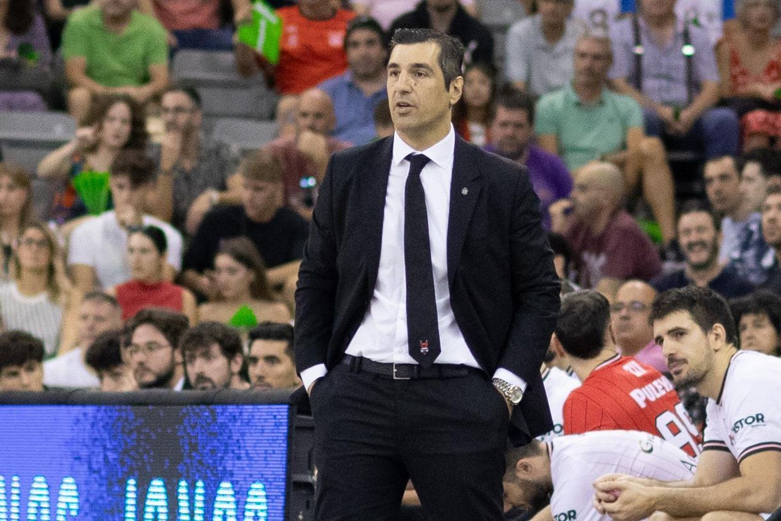 Pablo Pin, durante el partido de este domingo