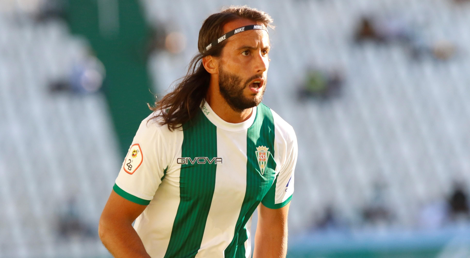 Mario Ortiz, en uno de sus primeros partidos con el Córdoba CF.