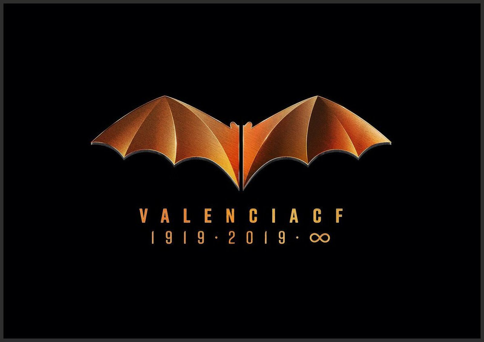 El logo del centenario del Valencia CF.