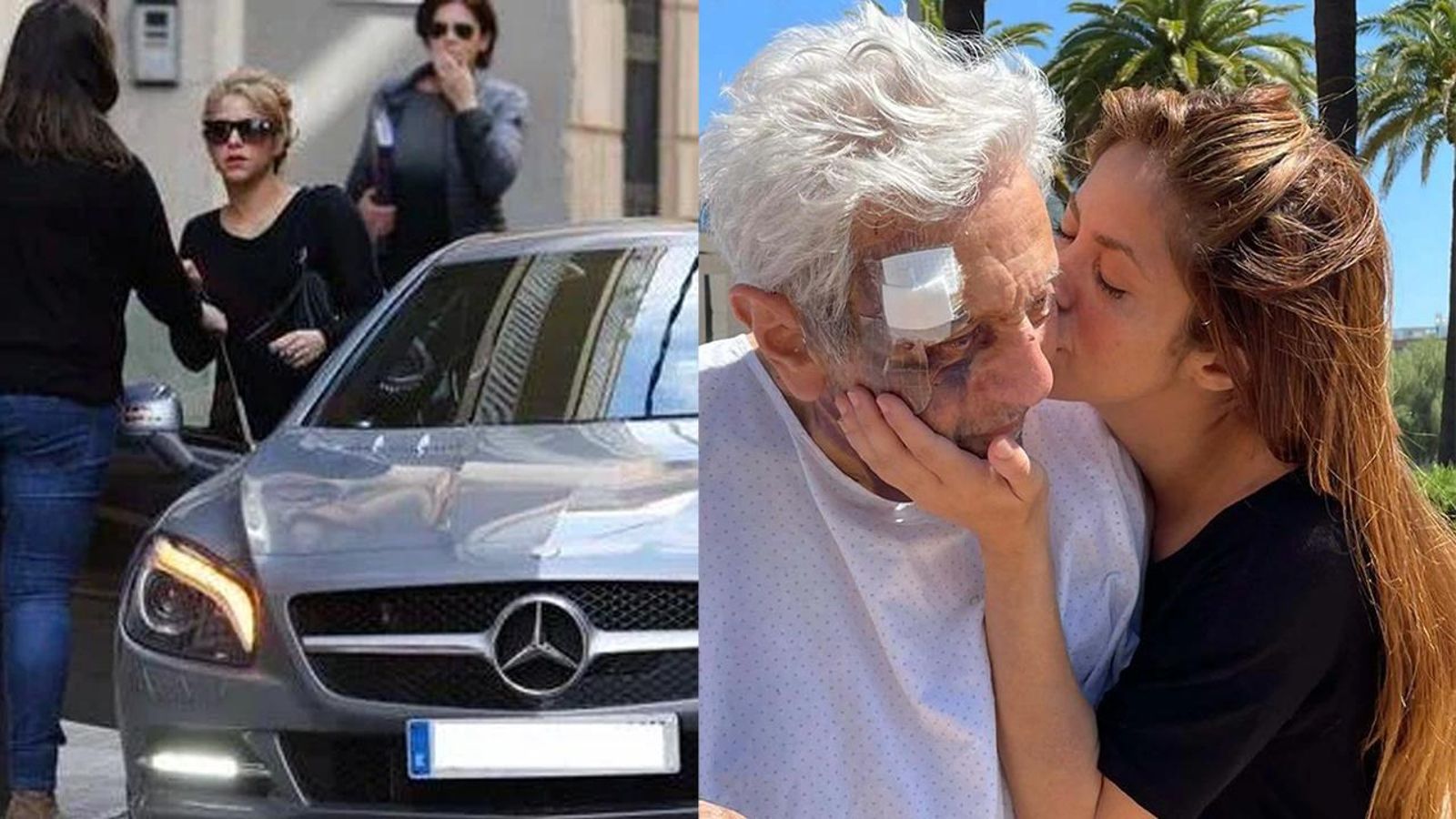Shakira sufre un accidente de coche yendo a visitar a su padre al hospital