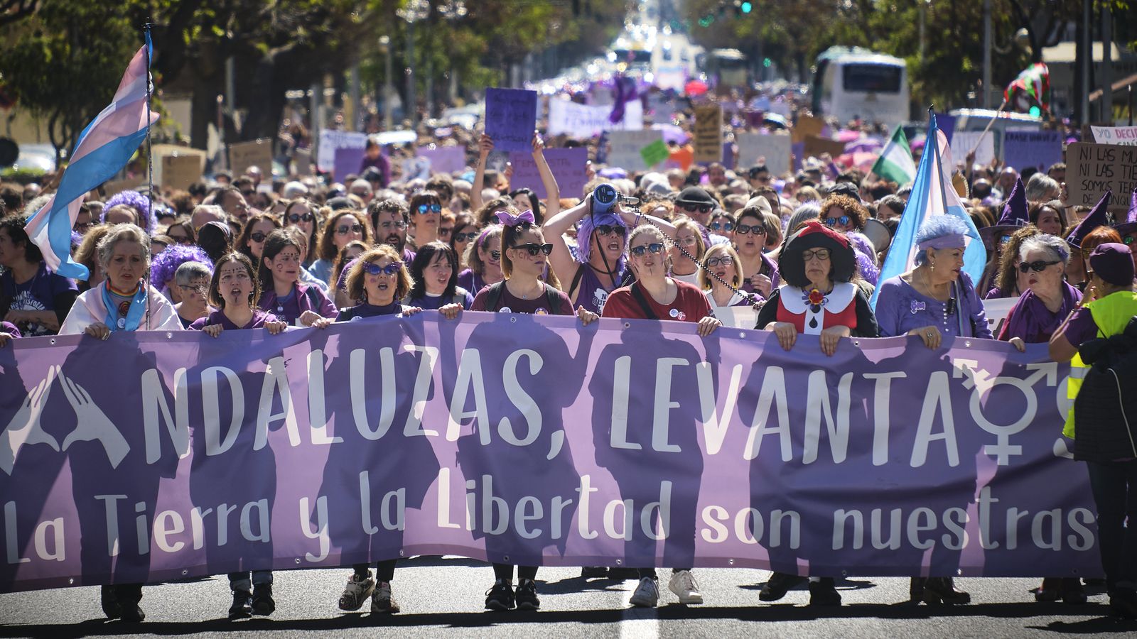 Manifestación por el Día Internacional de la Mujer.