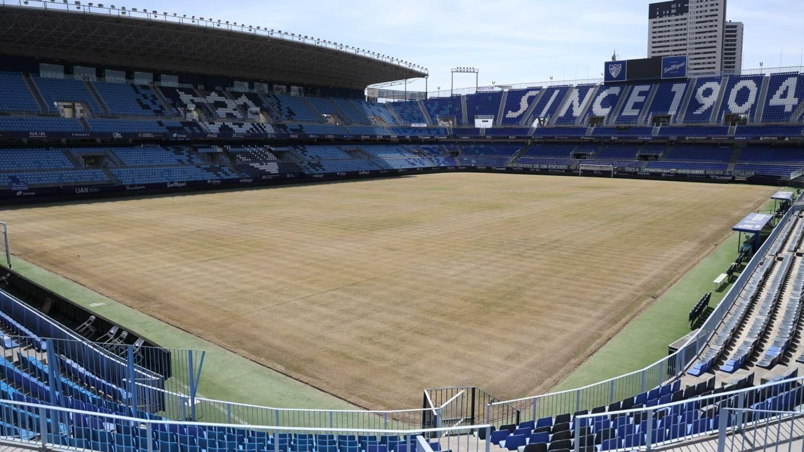 Estado actual de La Rosaleda.