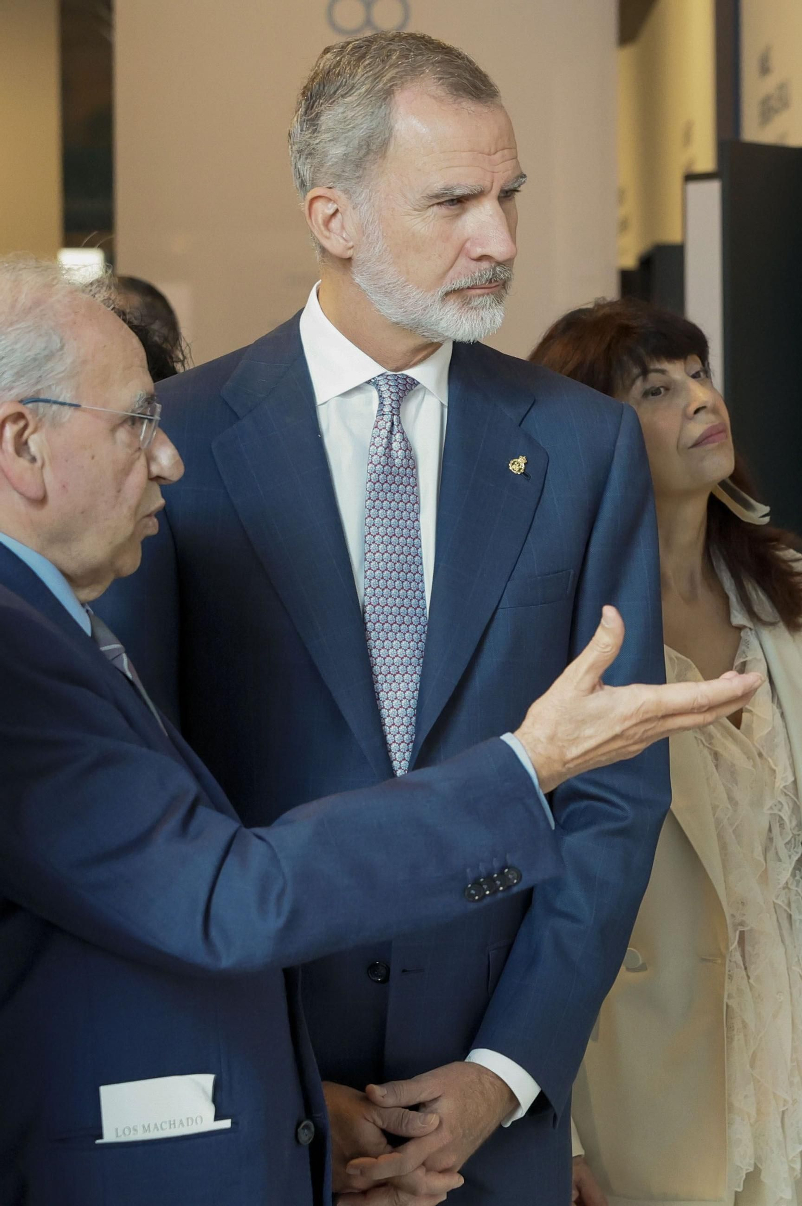 Las imágenes de la visita del Rey a la exposición de los Hermanos Machado en Sevilla