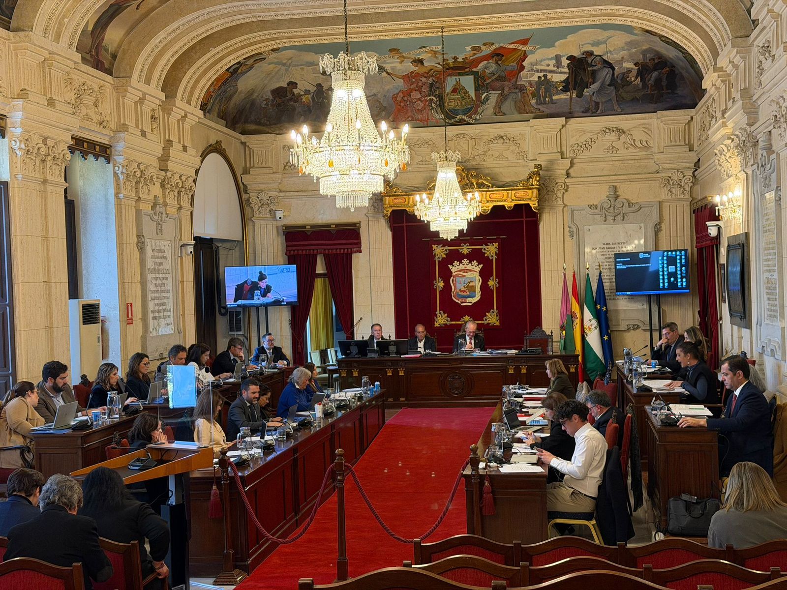 Pleno del mes de diciembre del Ayuntamiento de Málaga.