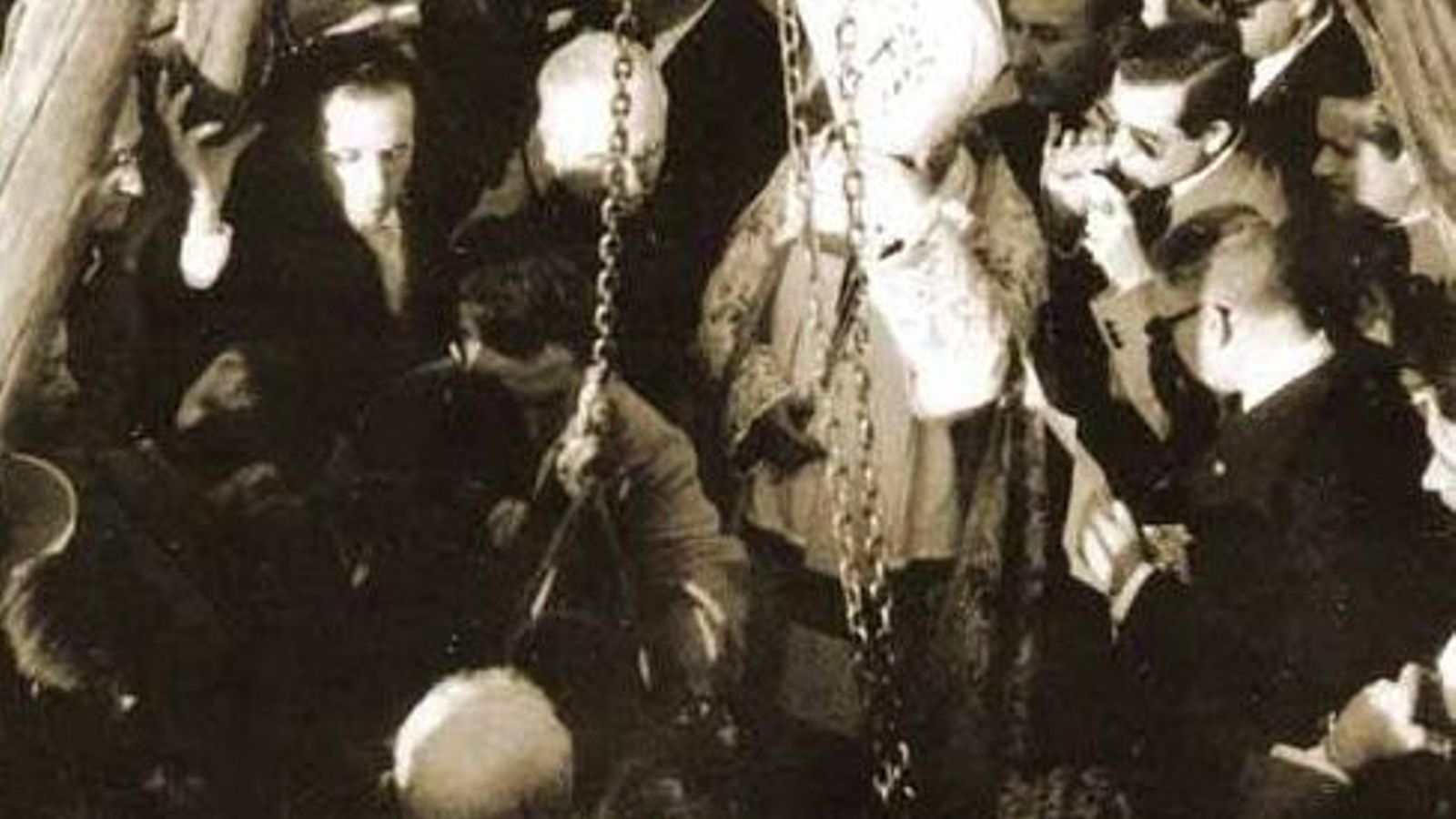 Colocación de la primera piedra del Santuario en 1963.