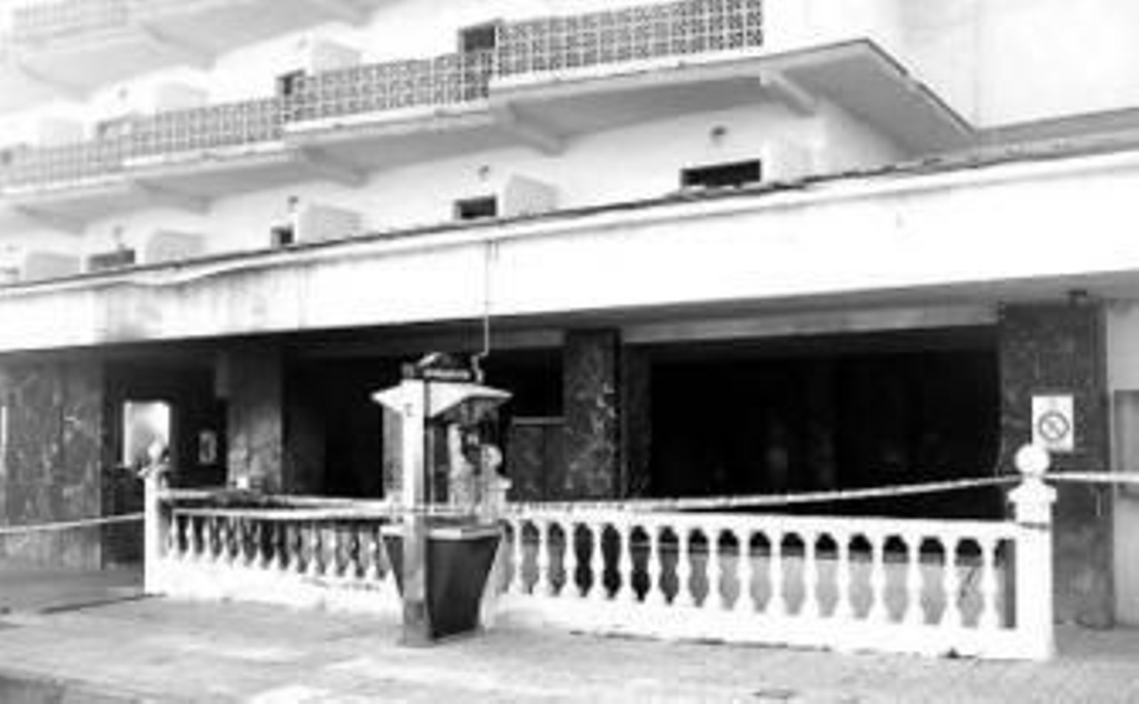 El acceso al hotel fue cortado.