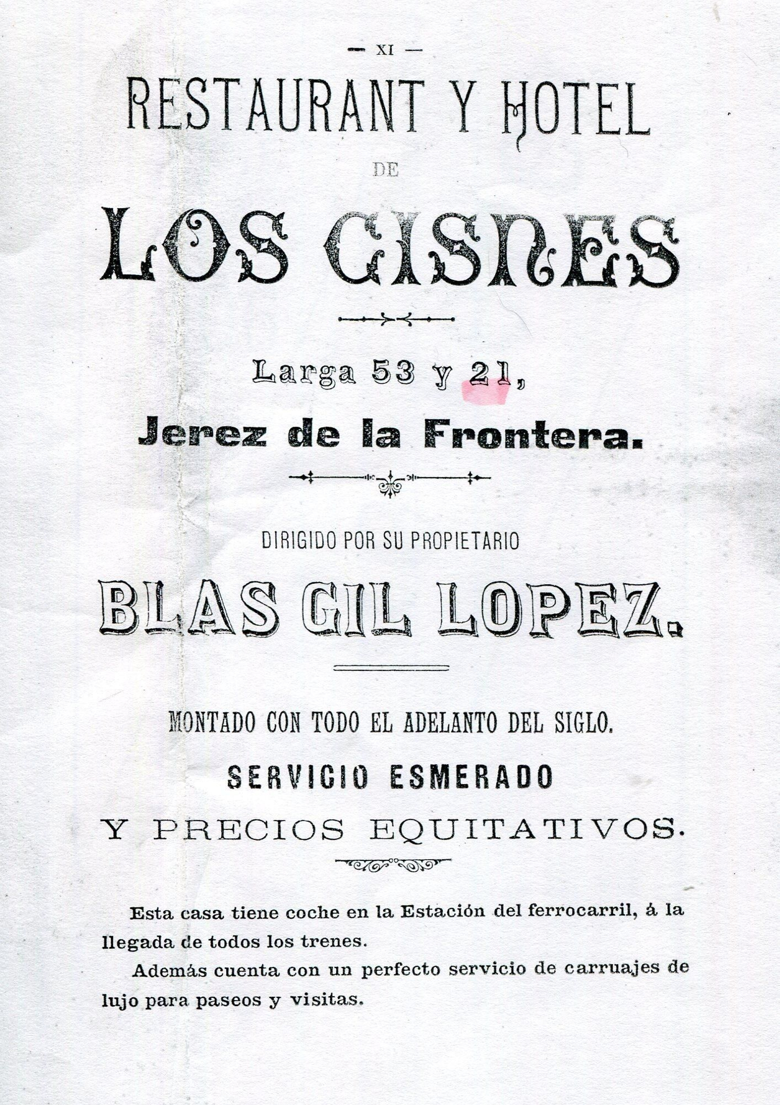 Anuncio en la Guía de Jerez de 1896. Anuncio en la Guía de Jerez de 1896.