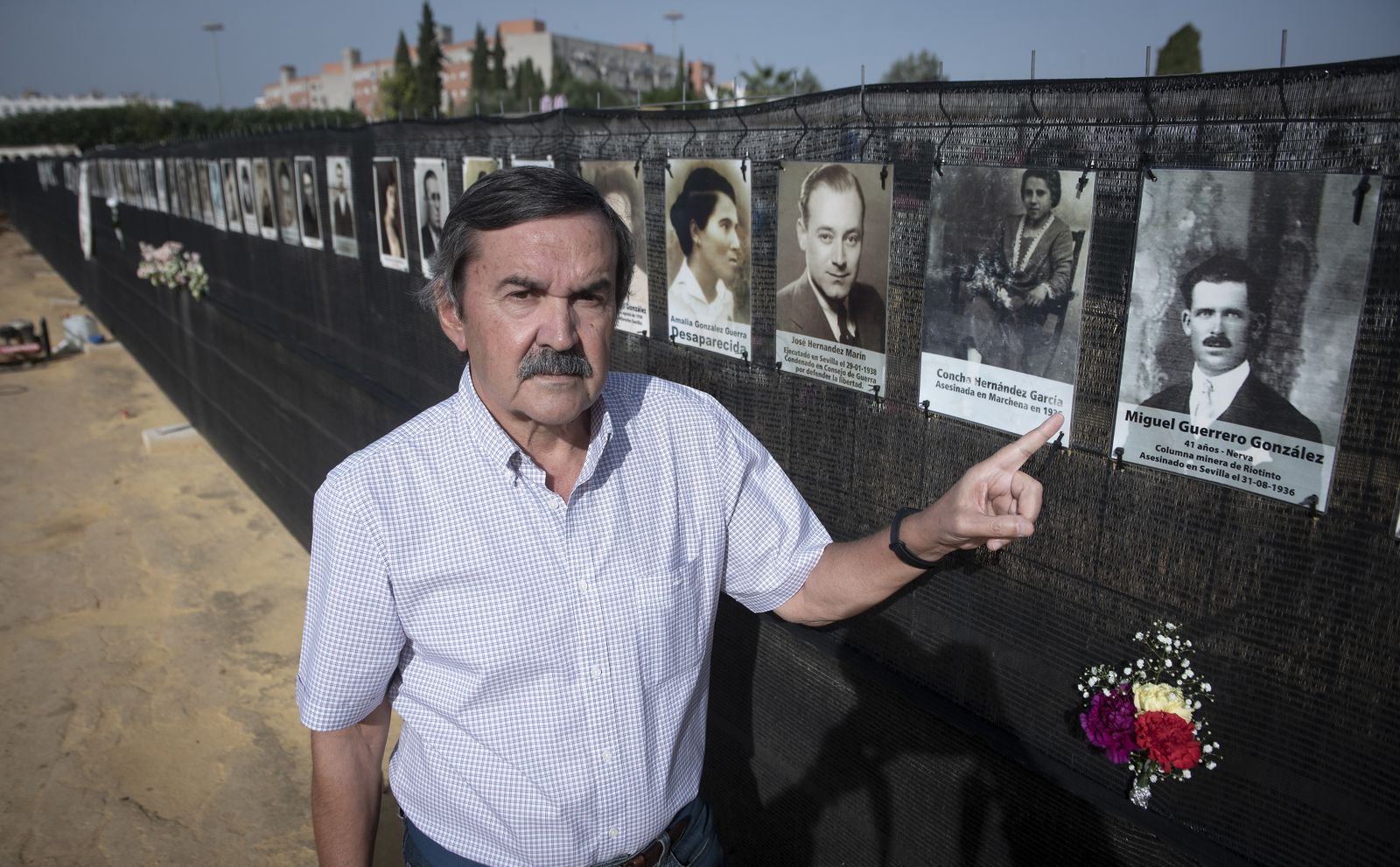 Imágenes de la fosa común de Pico Reja, en el cementerio de San Fernando