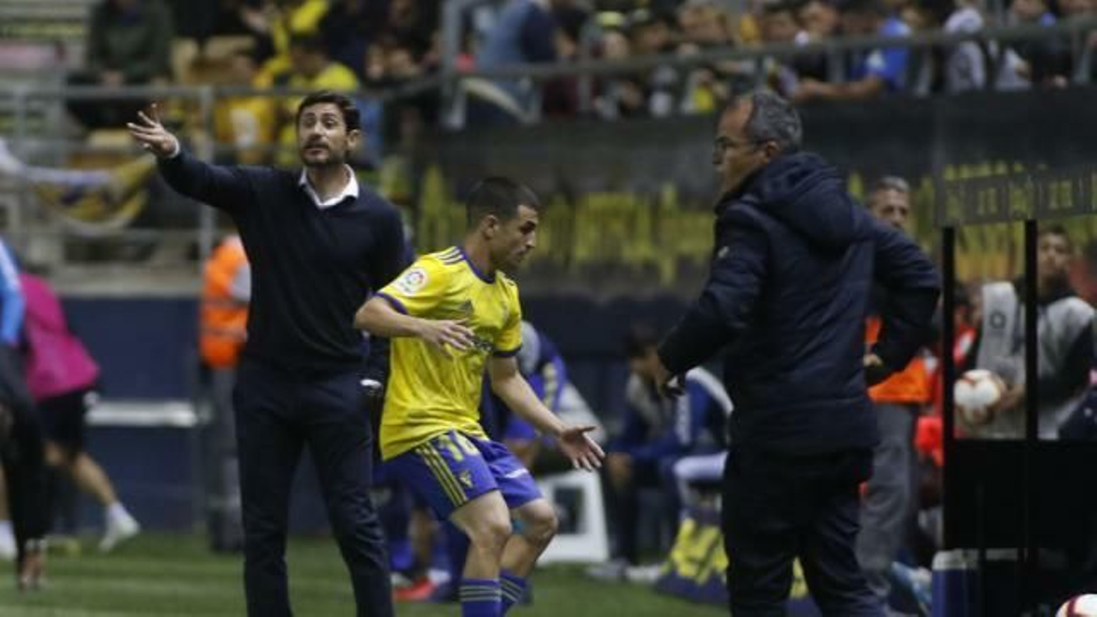 Víctor, durante el partido contra el Cádiz.