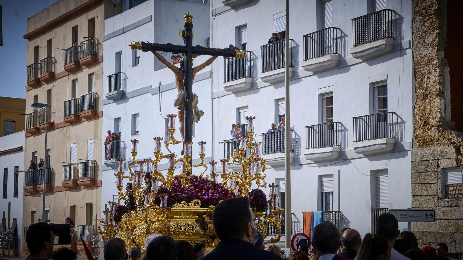 El paso de Expiración tras salir de Santa María, una imagen que no se volverá a repetir este año.