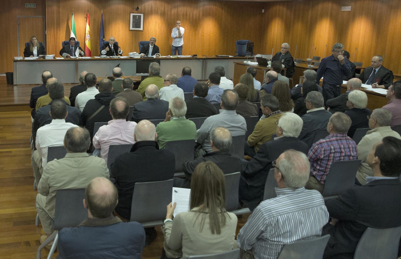 El banquillo de los acusados ayer en el primer día del juicio por el caso Arcos.