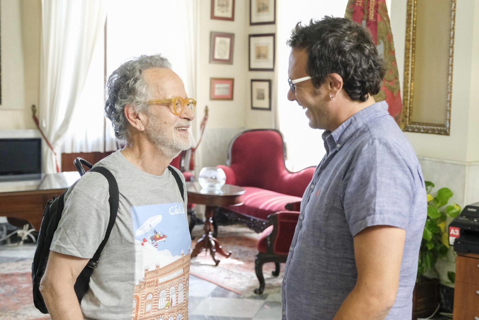 El cineasta Fernando Colomo, en su reunión con el alcalde.