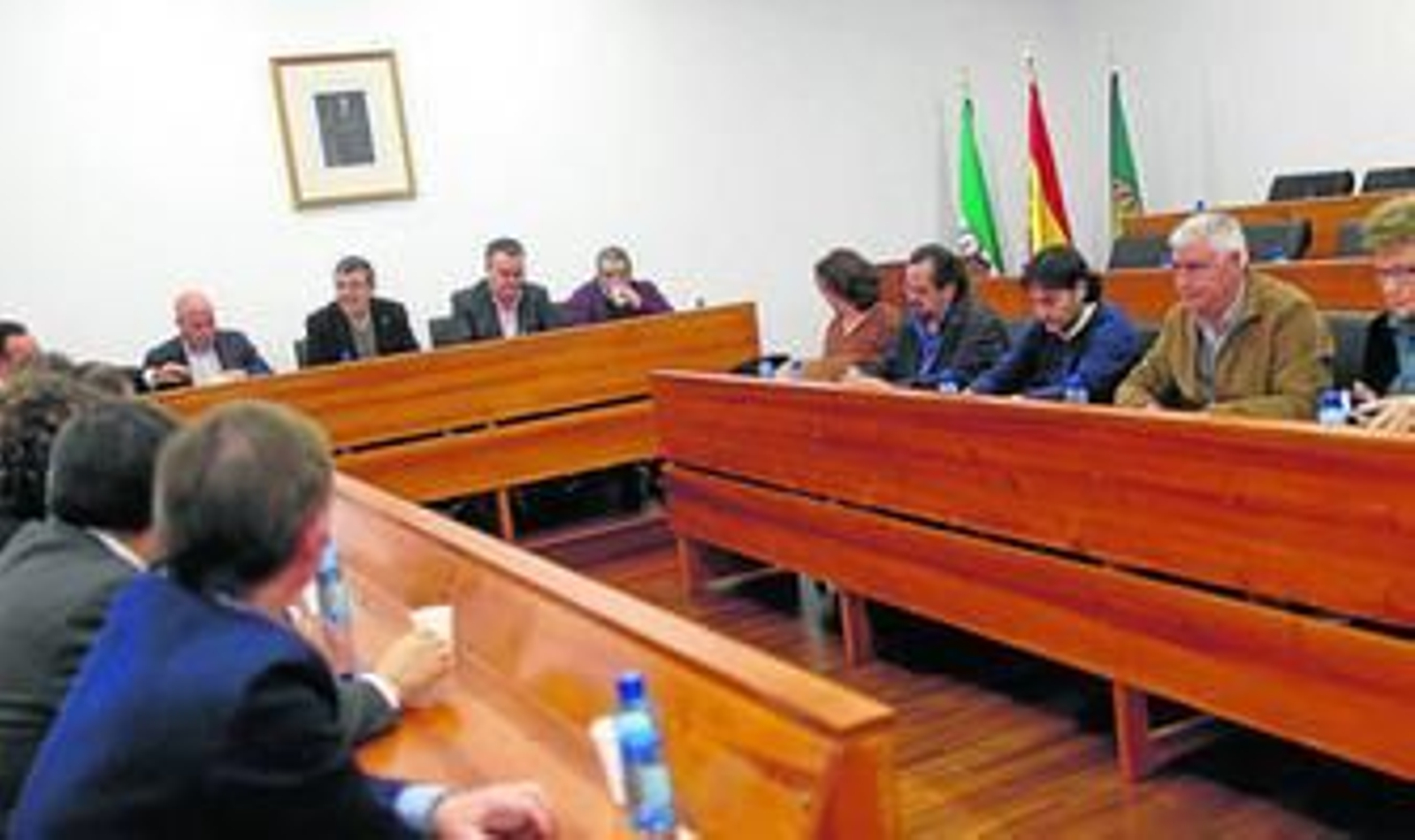 En la imagen, los miembros del Observatorio Comarcal de Empleo, promovido por la Mancomunidad de Municipios.