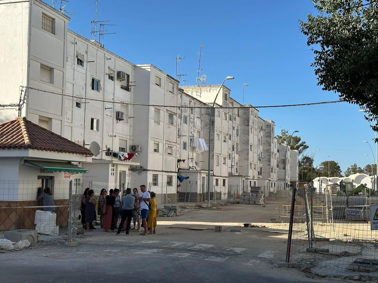 Las obras en la barriada de San Antonio en Rota.