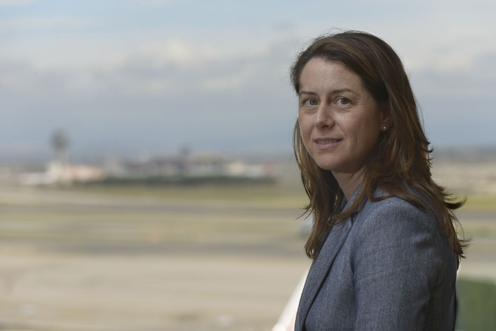 Elena Mayoral, en Barajas.