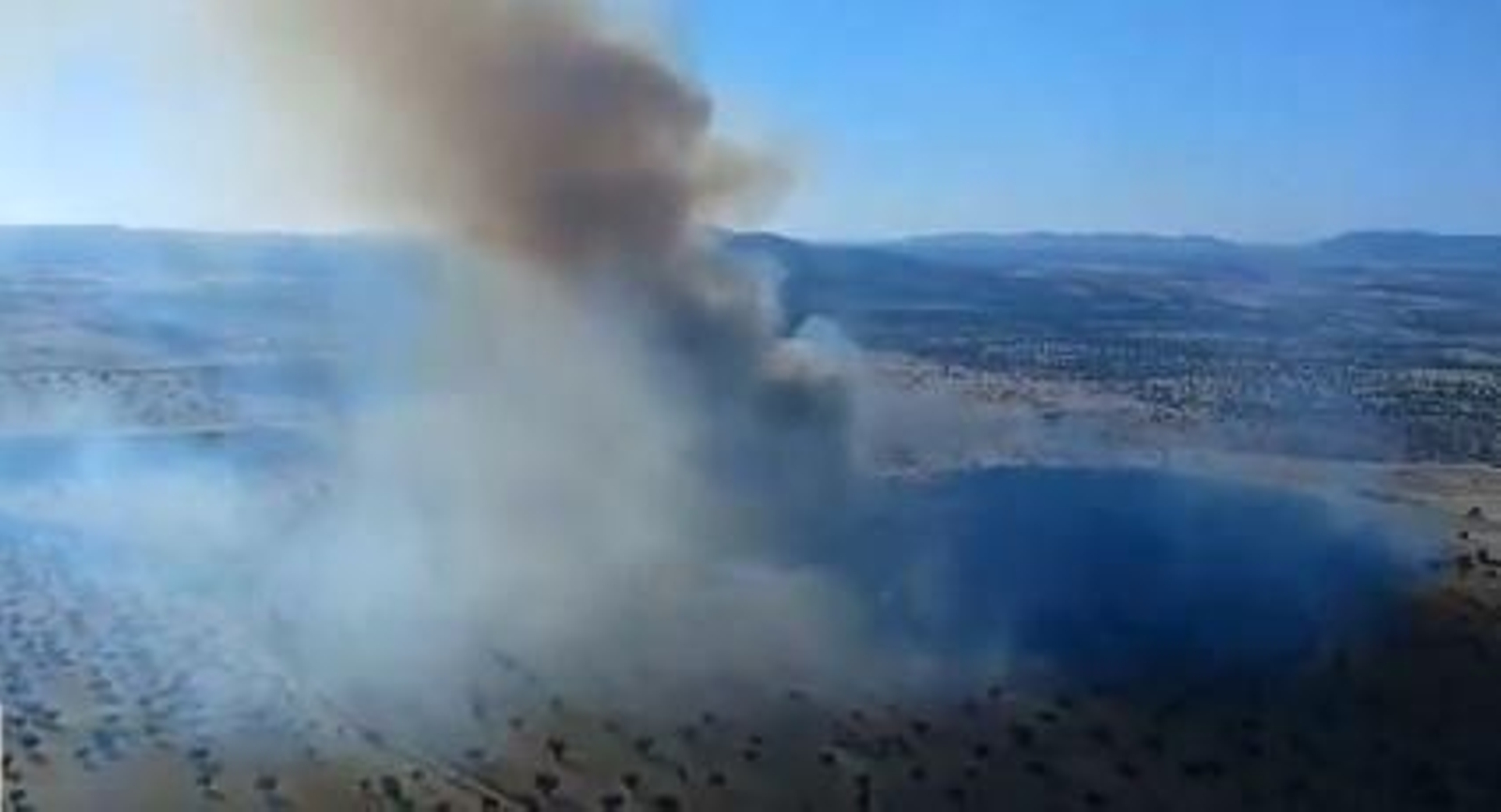 Nube de humo en Valsequillo.