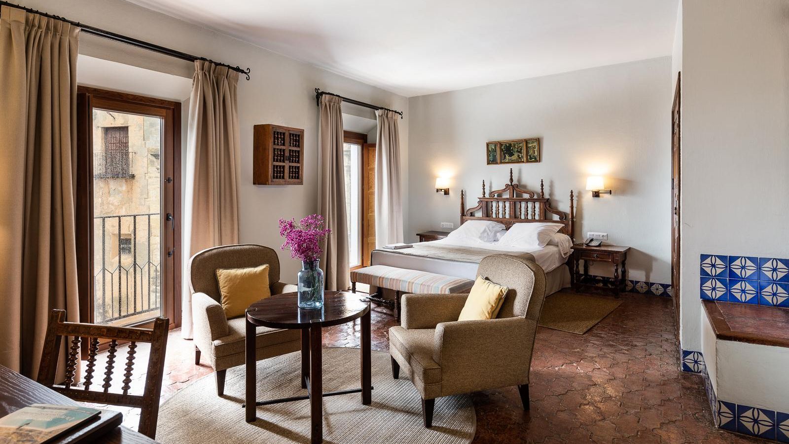 Una de las habitaciones del Parador de Arcos