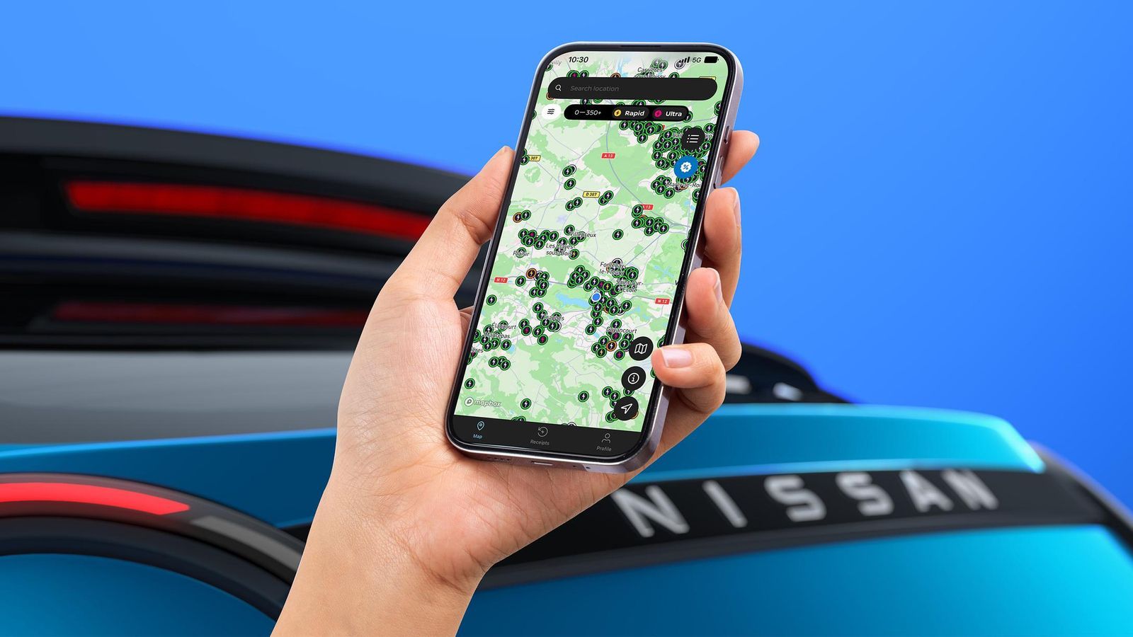 El uso de la aplicación Nissan Charge es imprescindible para beneficiarse de las cargas gratuitas que ofrece la red de Acciona.