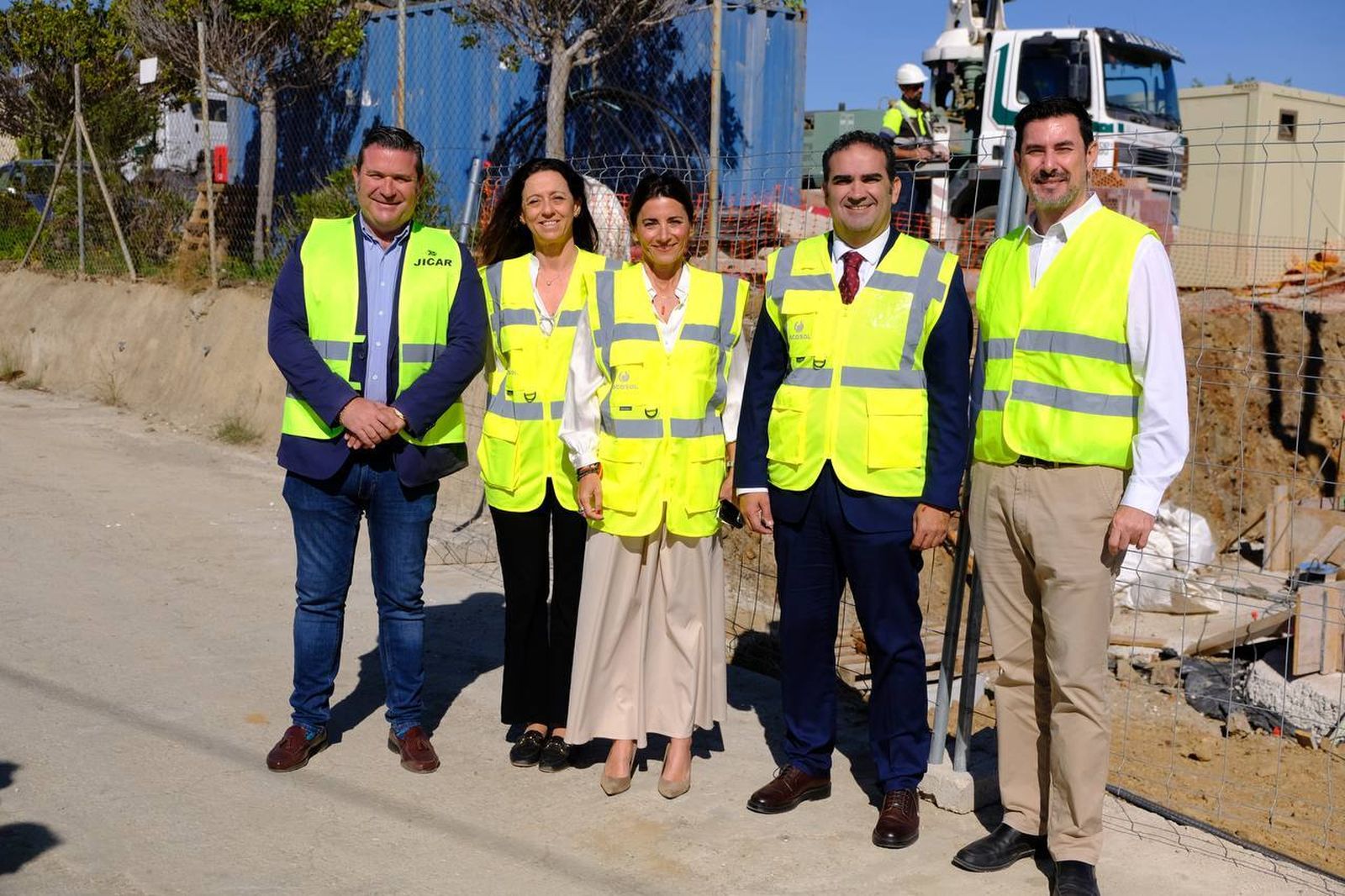 La visita institucional a los trabajos.