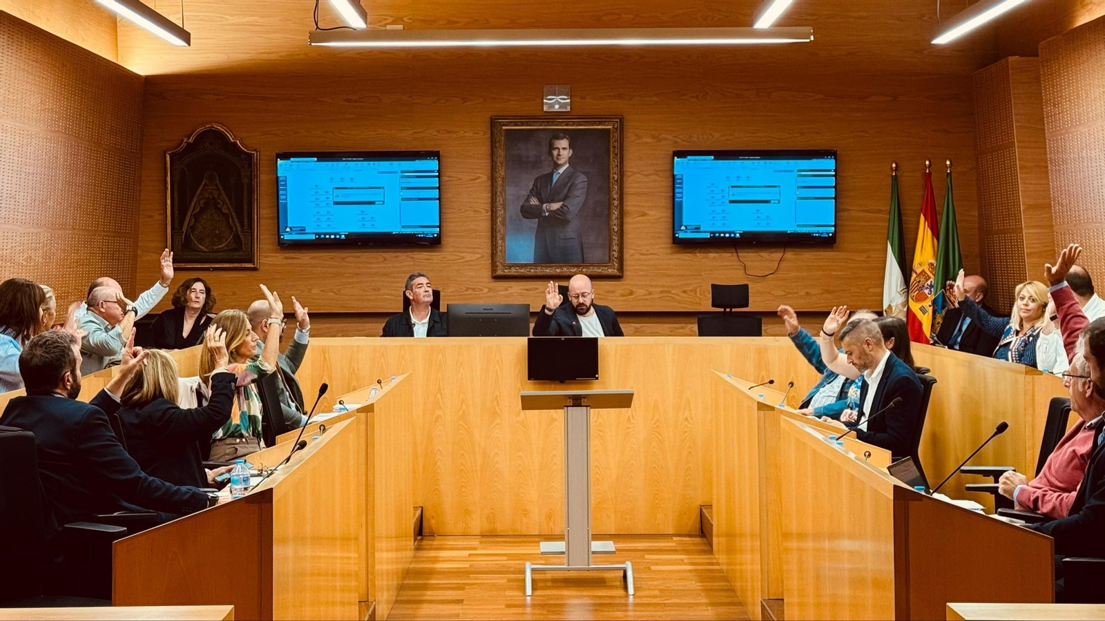 Una imagen del pleno municipal de este viernes.