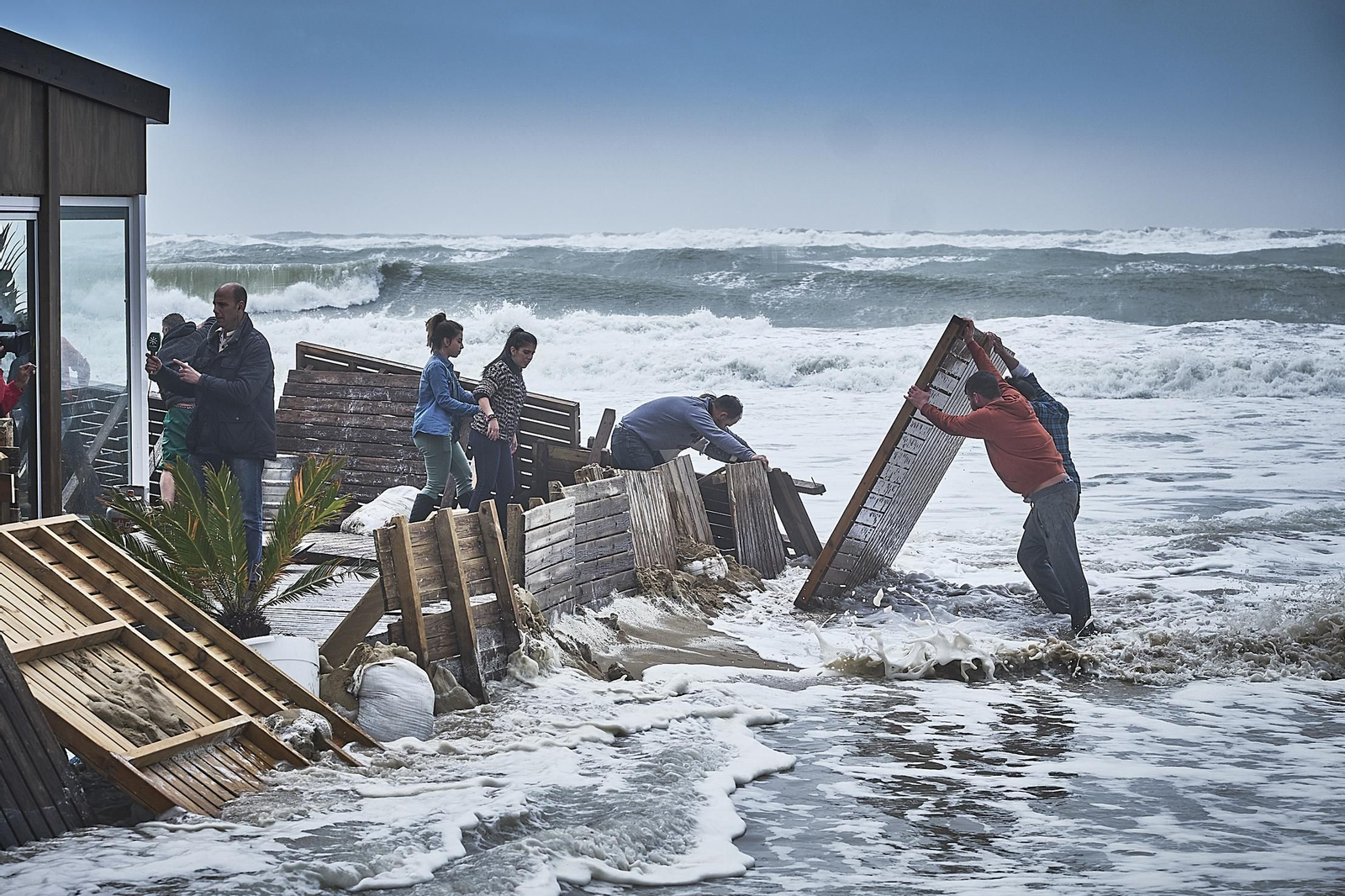 Efectos del temporal en Cádiz