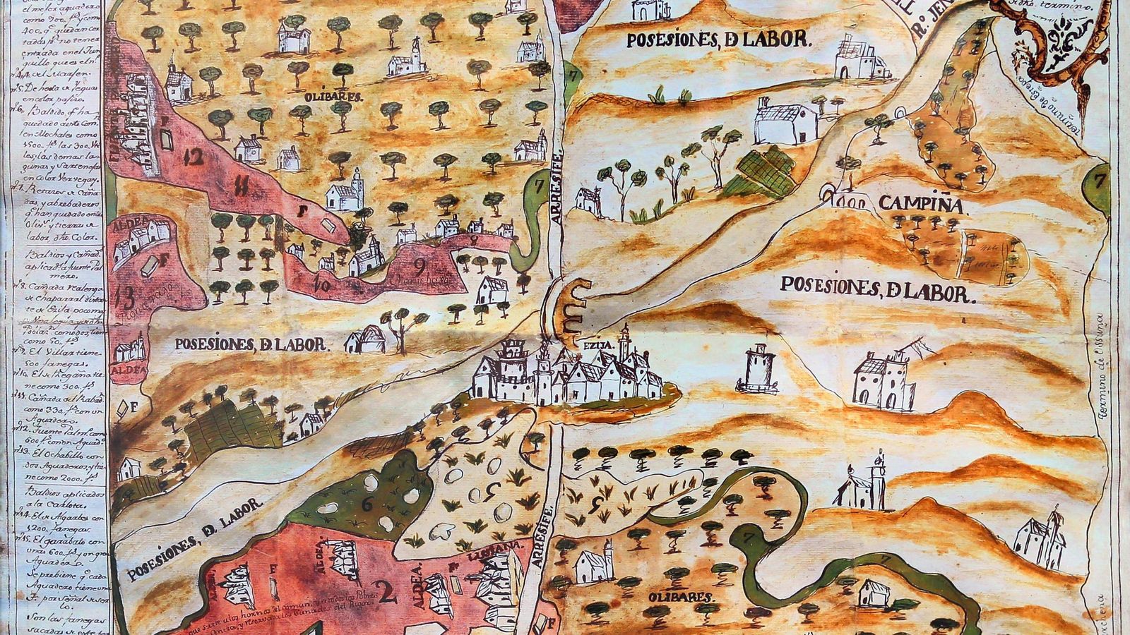 Ruta de los colonos (Fuente BayHStA, caja negra 6816 Munich).