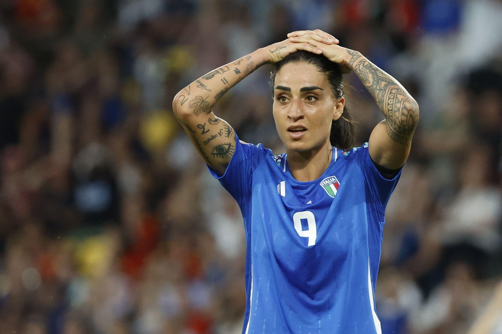 Las fotos del Italia - España de la Eurocopa femenina