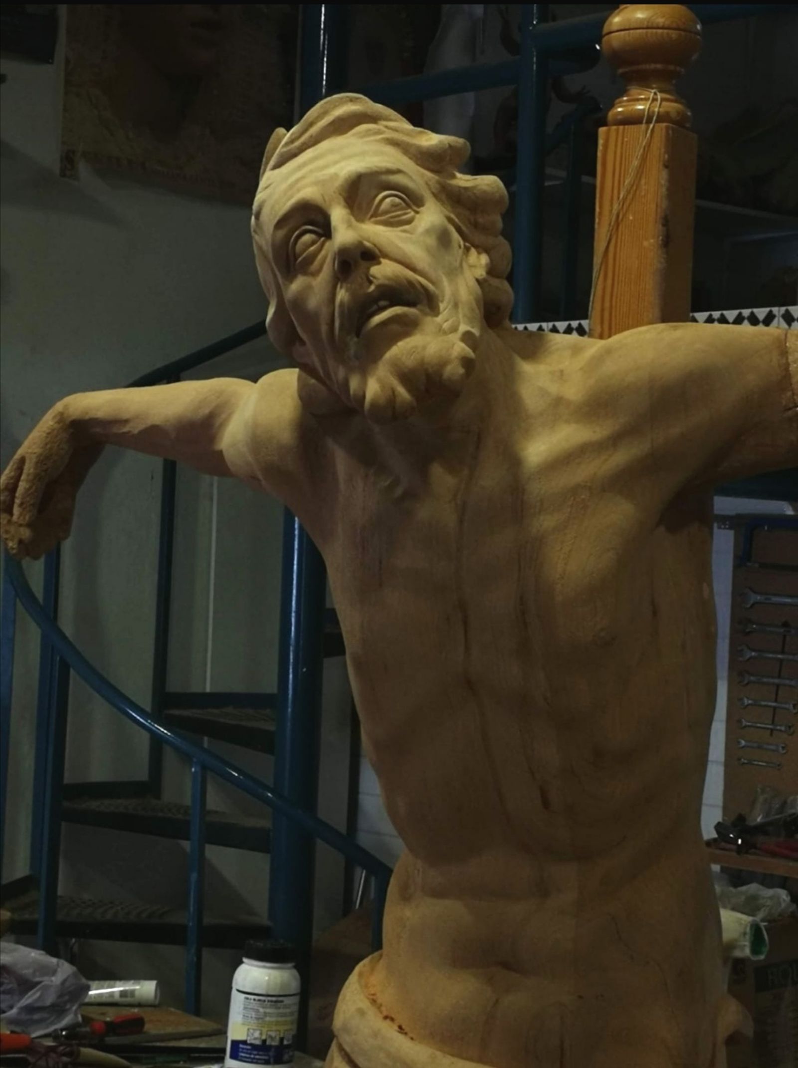 La imagen de San Dimas que irá en el paso de misterio del Perdón.