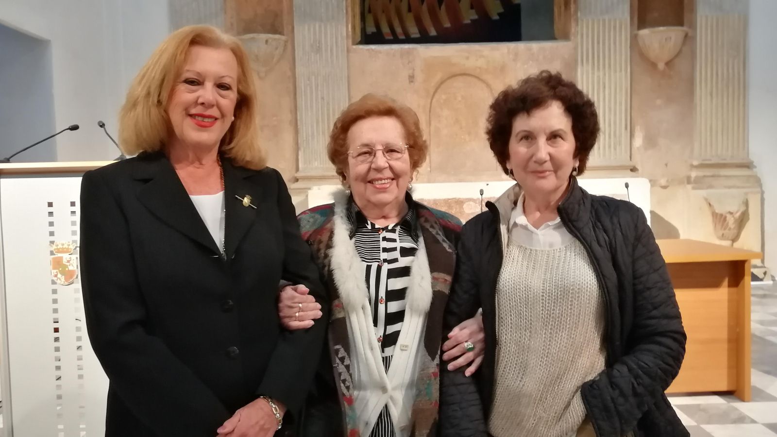 Remedios Parodi, Concepción Rodríguez y Juani Cárdenas, en una imagen de archivo