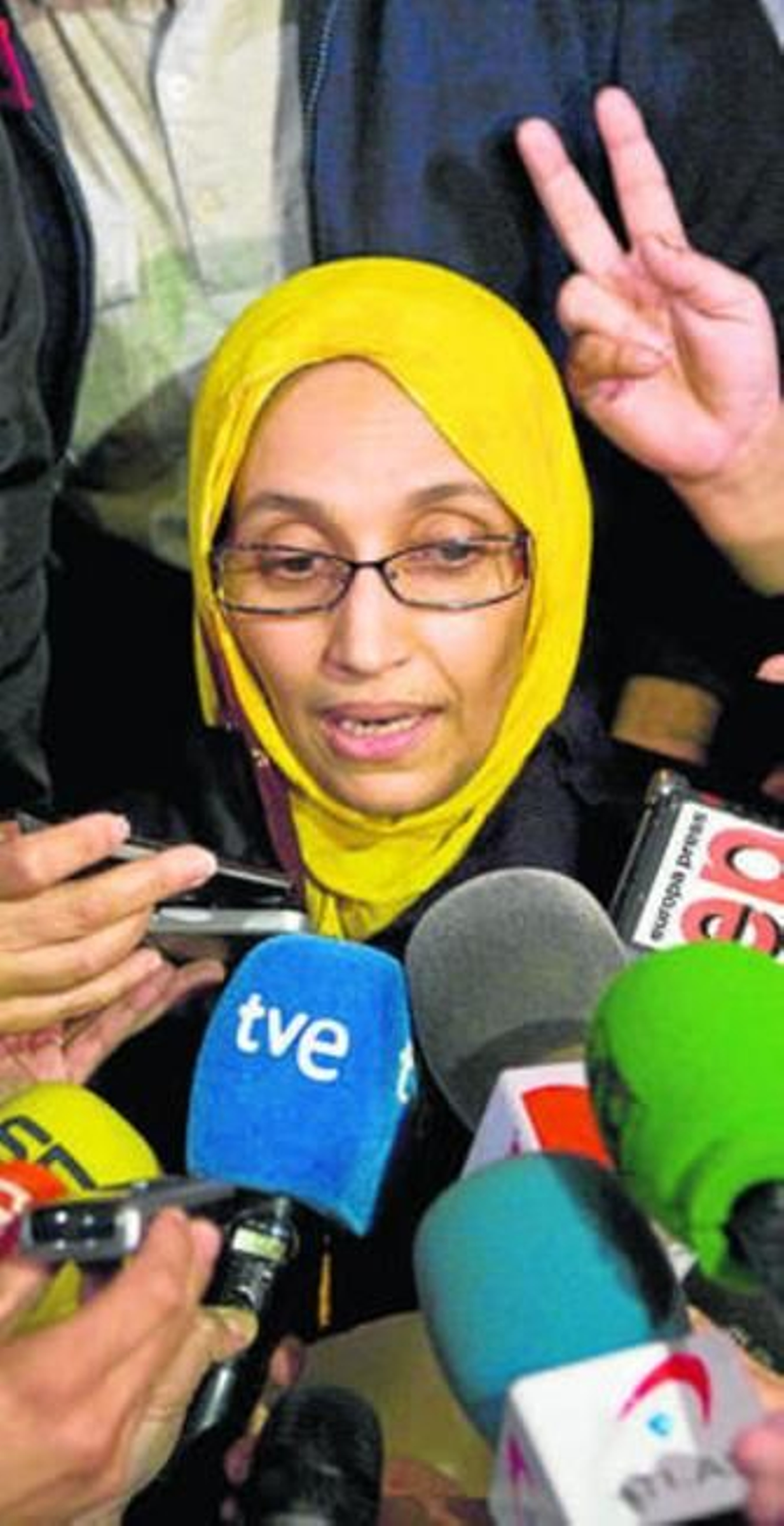 En la imagen, la activista saharaui Aminatu Haidar.