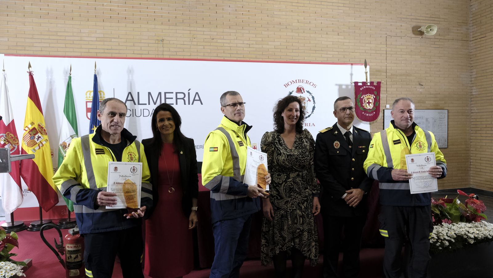 Imágenes del acto del patrón de los bomberos, San Juan de Dios. Almería