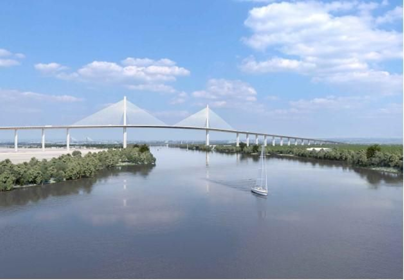 Recreación de cómo será el puente de la SE-40 en el tramo de Dos Hermanas a Coria