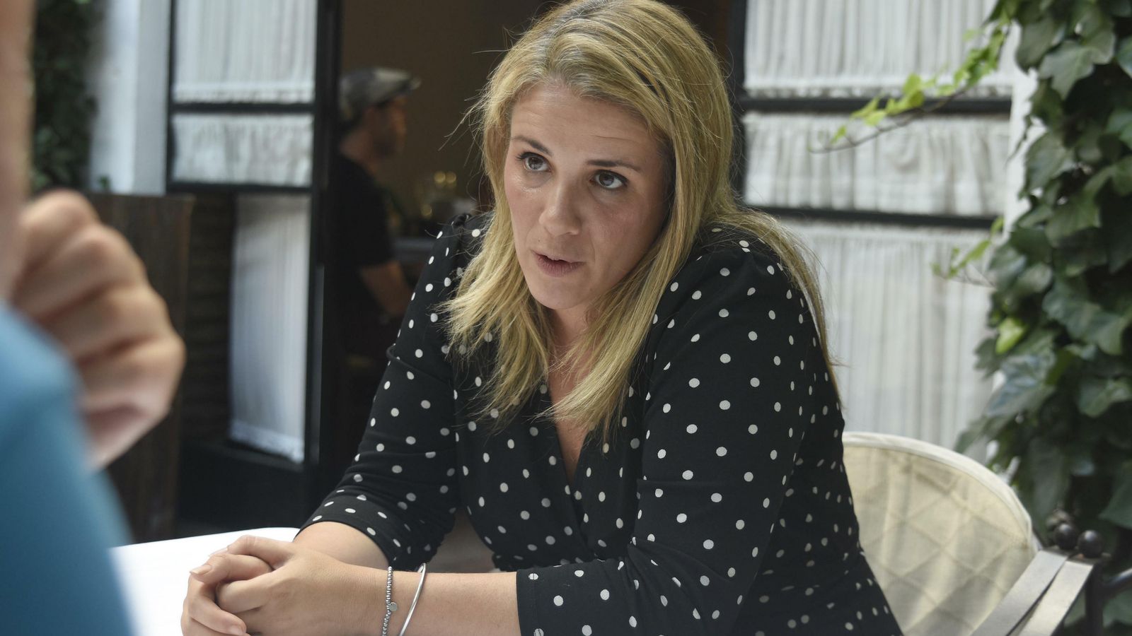 Sarai Herrera en un momento de la entrevista.