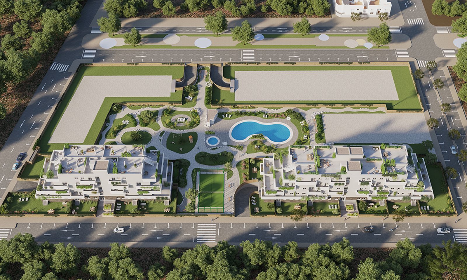 Una imagen virtual de la nueva urbanización.