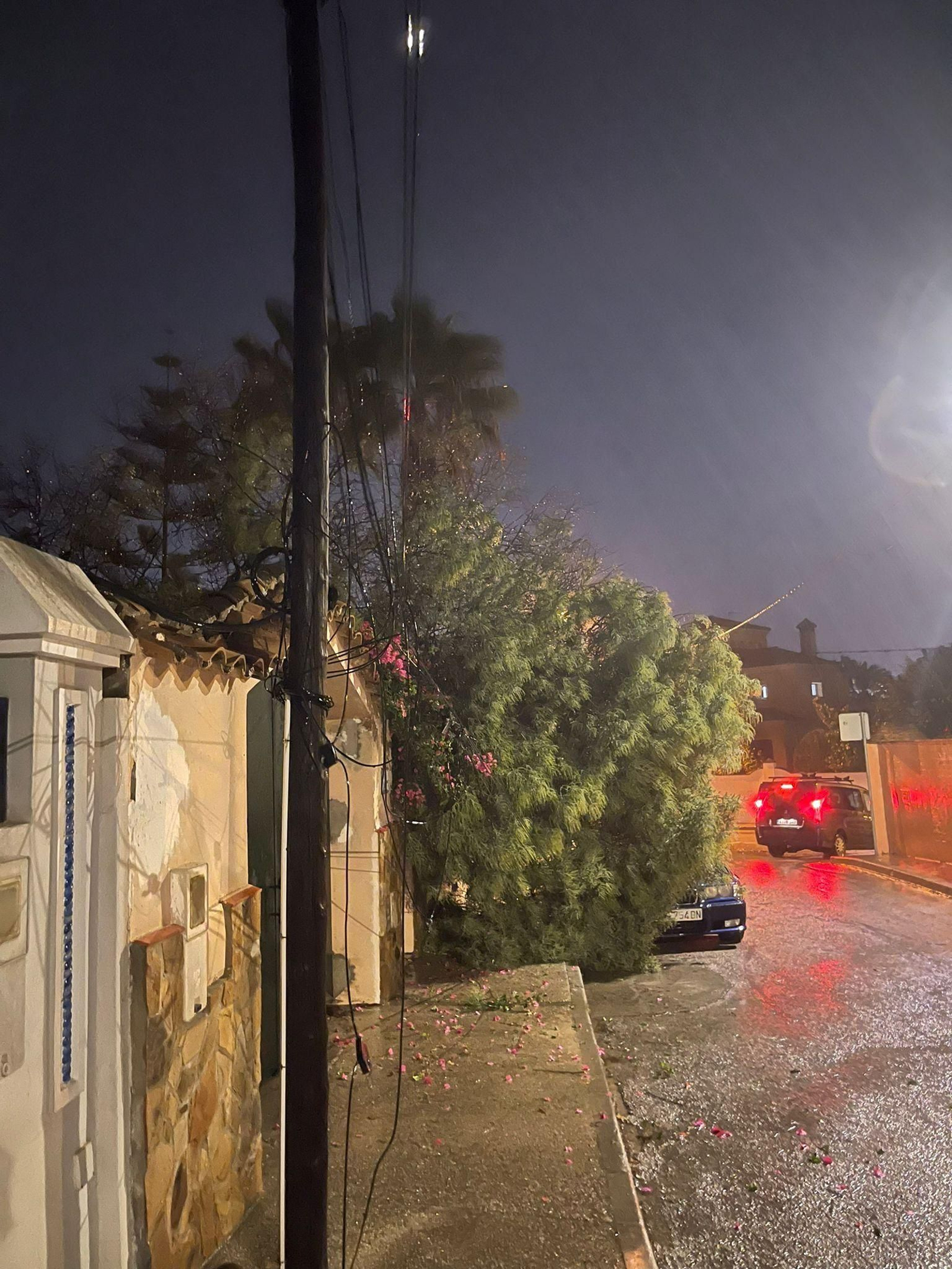 El paso de la borrasca Aline por Algeciras, en imágenes