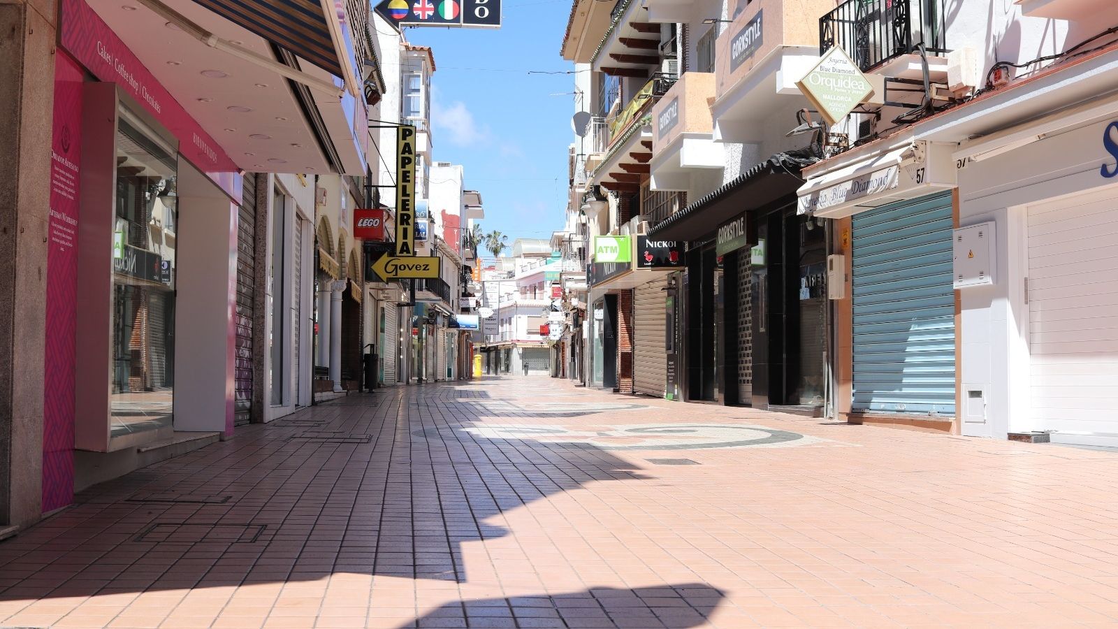 La calle San Miguel a mediodía del viernes 3 de abril.