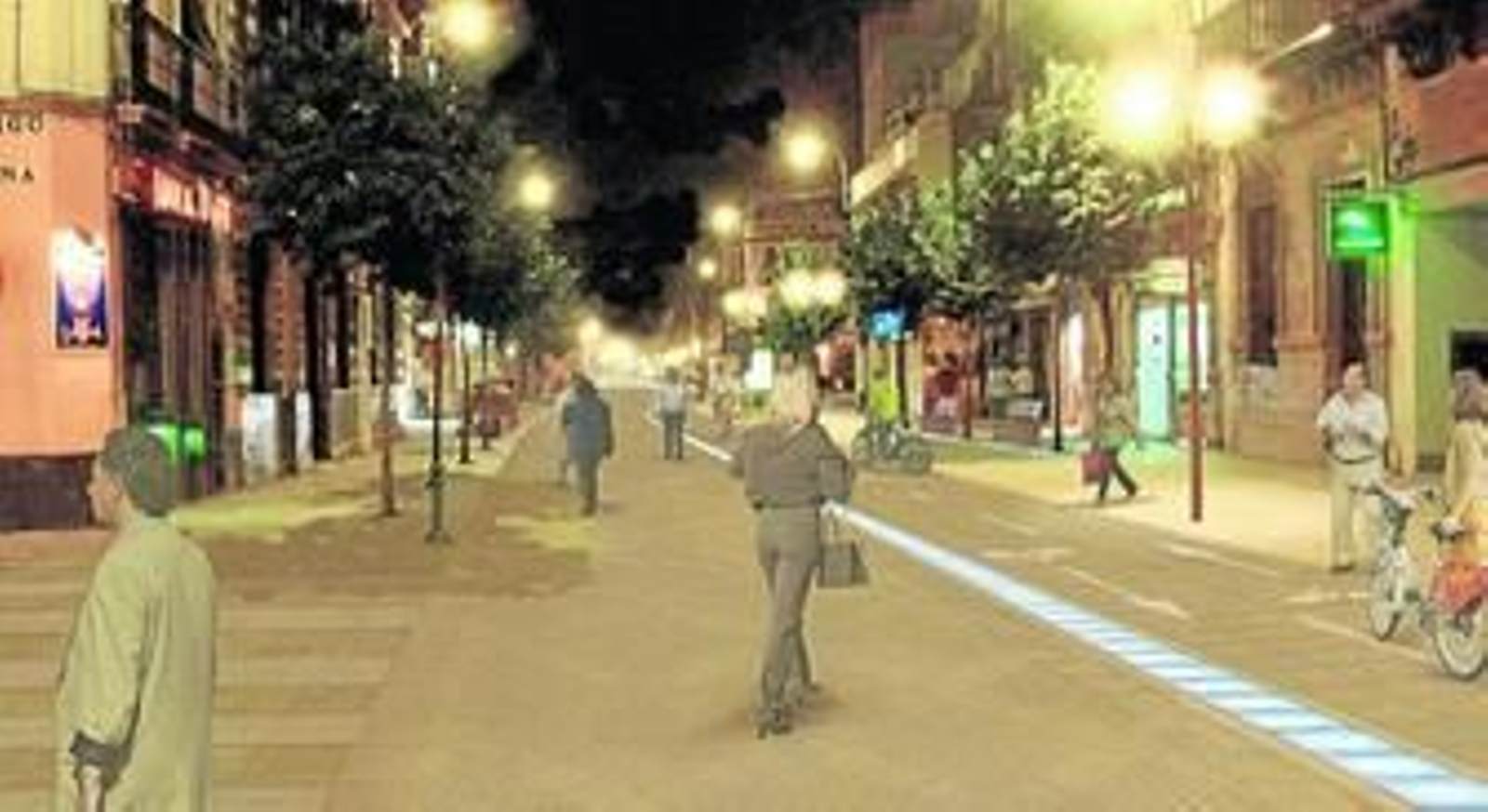 La peatonalización de San Jacinto volverá a levantar el nuevo carril bici
