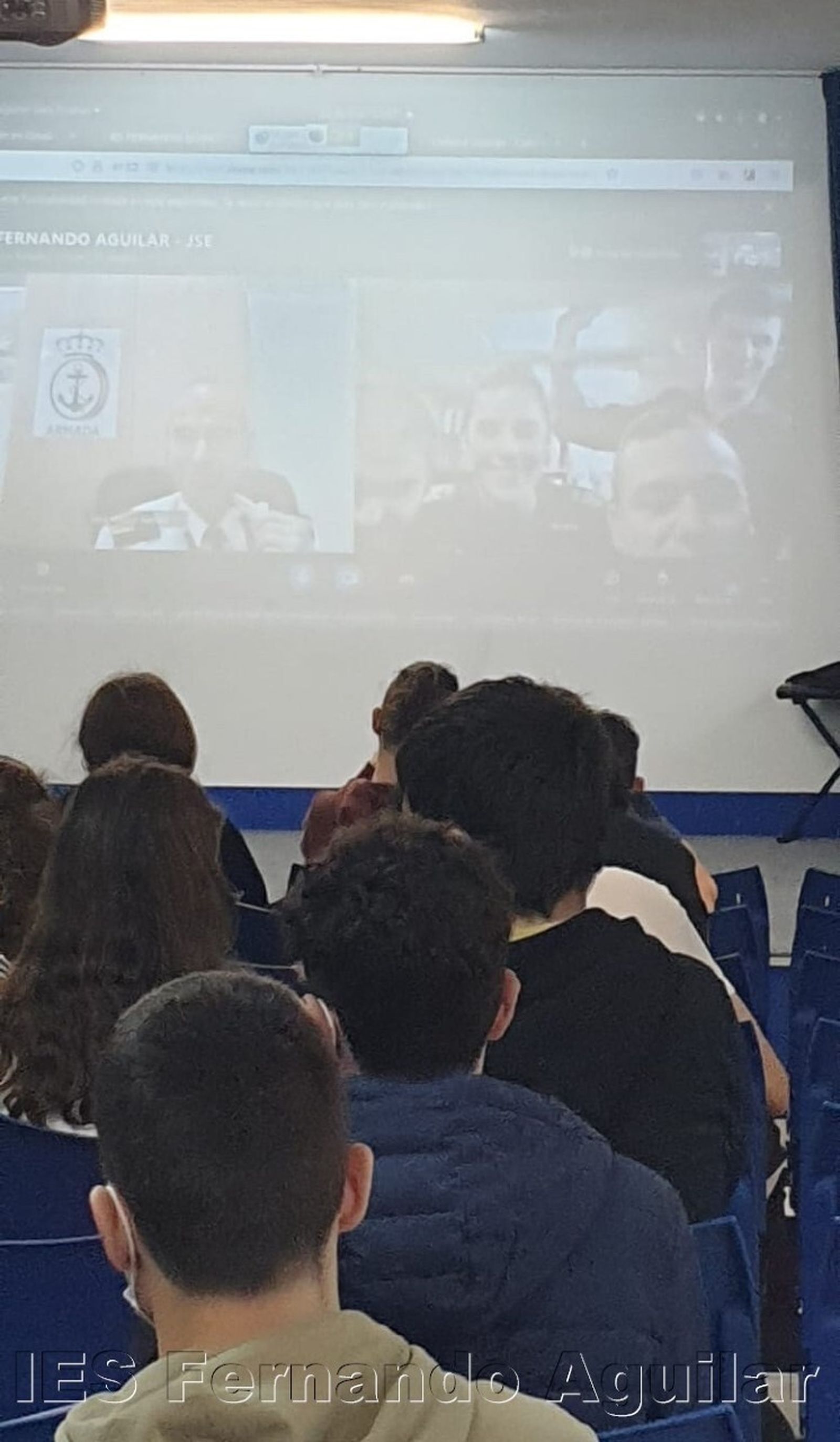 Encuentro virtual entre Elcano y el IES Fernando Aguilar.