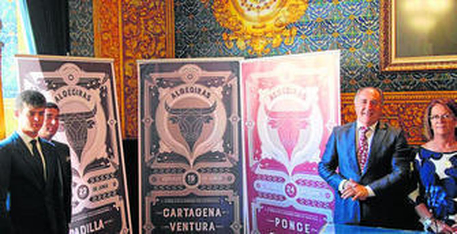Imagen de la presentación de los carteles de la feria taurina, ayer en el salón de plenos de Algeciras.