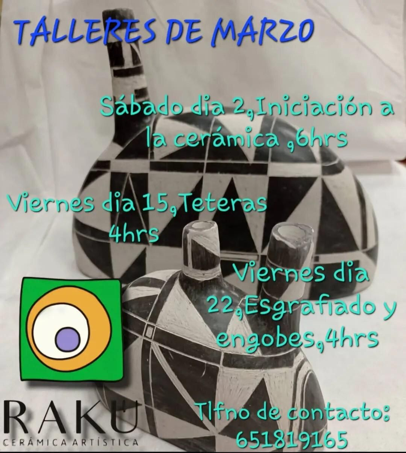 Este mes de marzo puedes hacer hasta tres talleres distintos relacionados con la cerámica.