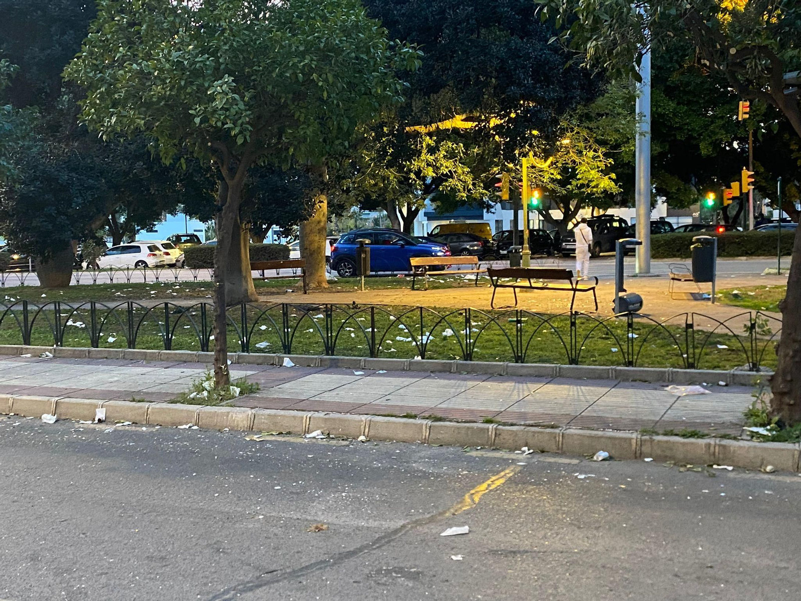 Los destrozos de los ultras en Málaga antes del Marbella-Atlético