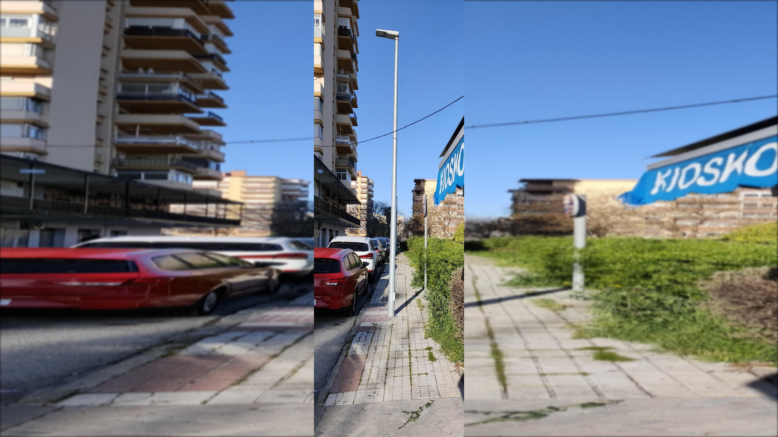 Una nueva farola en mitad de una calle de San José Artesano. Una nueva farola en mitad de una calle de San José Artesano.